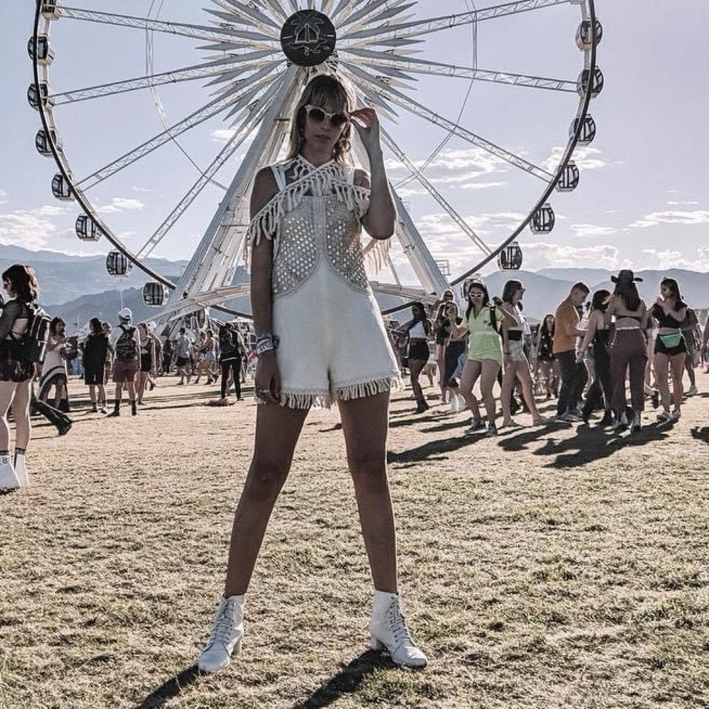 Ixiah White Fringe Jumpsuit